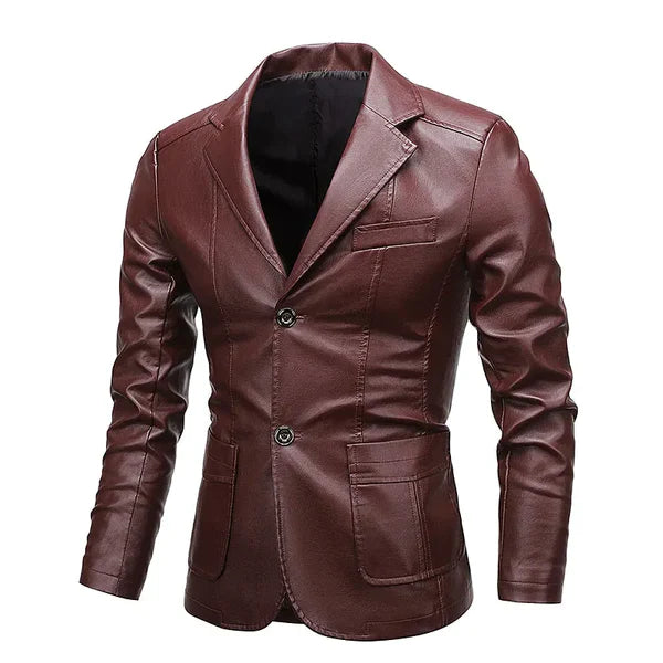 VINTAGE LEATHER BLAZER