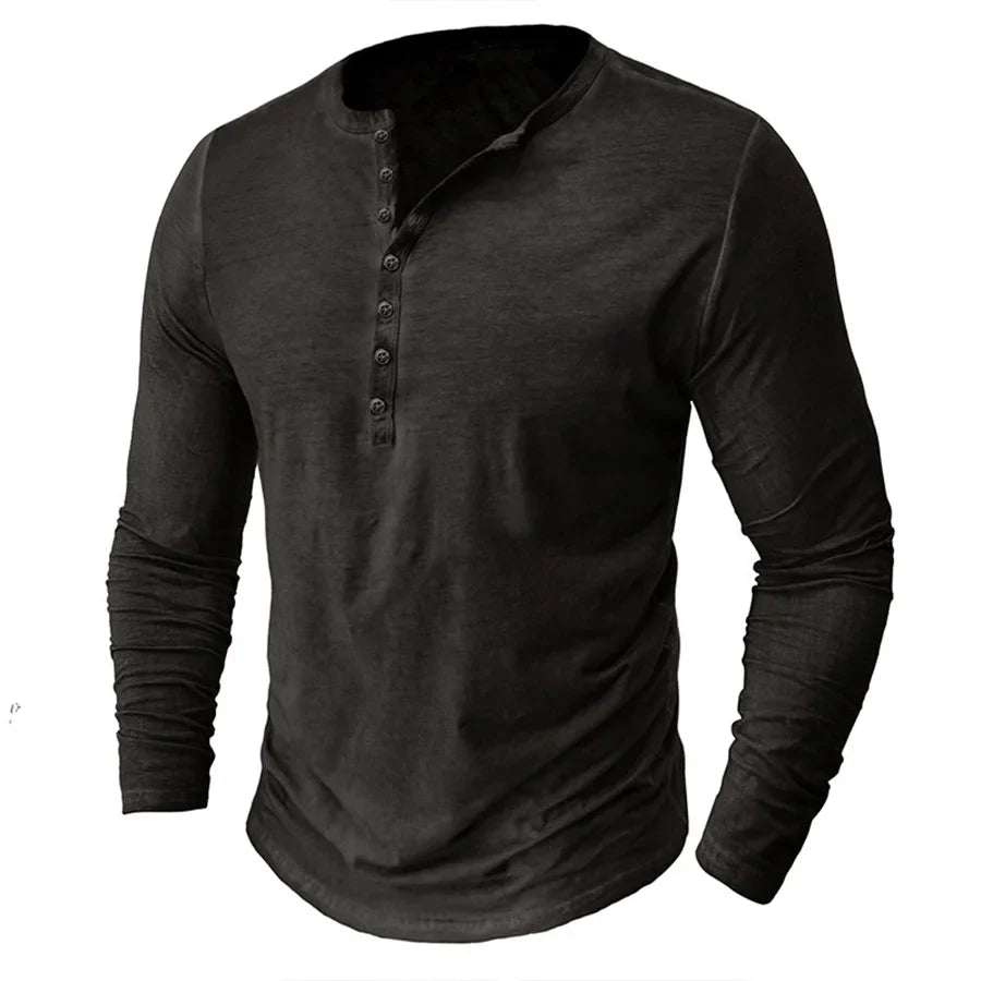 Camisa Henley de Manga Larga