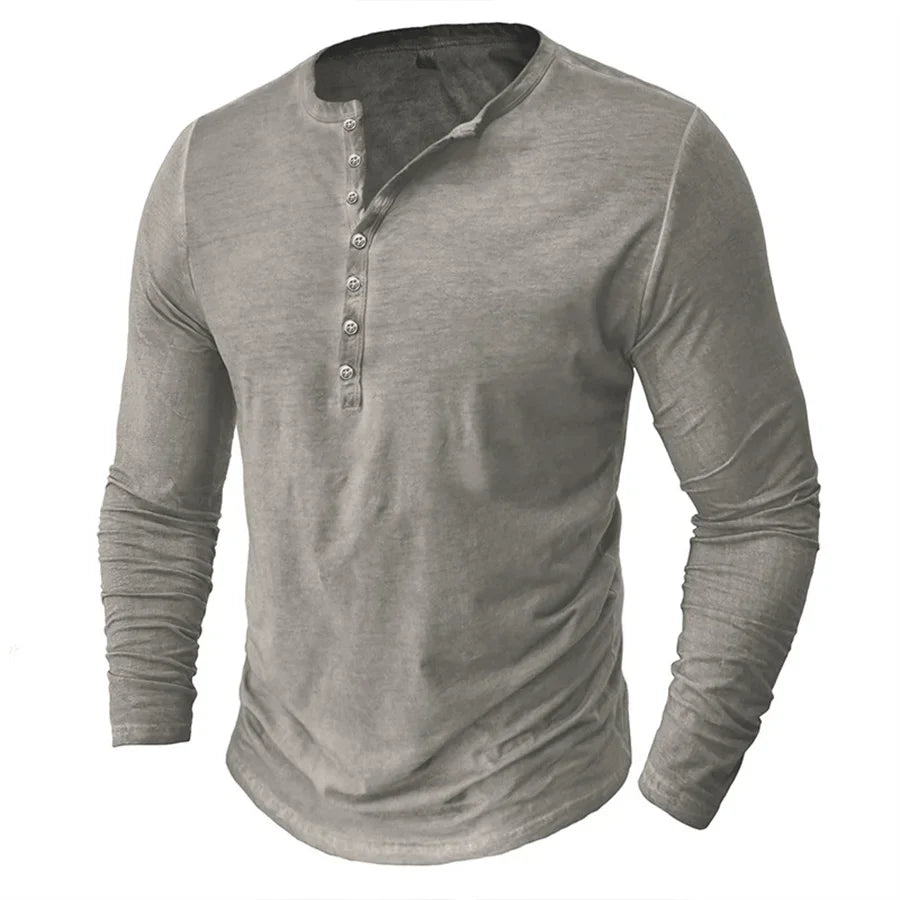 Camisa Henley de Manga Larga